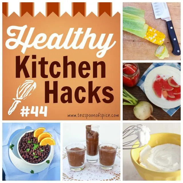 #HealthyKitchenHacks - What is Aquafaba * Vegan Whipped Coconut Cream * Corn Shucking Hack * Tips for Packing a Picnic * Better Black Beans | @TspCurry
