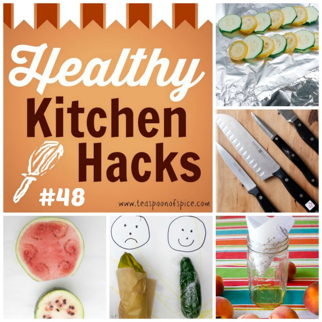 #HealthyKitchenHacks - HOW TO PICK A SWEET WATERMELON * GET KNIVES SHARPENED FOR FREE * NATURAL WAY TO GET RID OF FRUIT FLIES * BEST WAY TO STORE CUCUMBERS * WHICH SIDE OF TIN FOIL IS NON-STICK