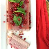 Pomegranate Semifreddo - An Italian dessert featuring pomegranate for a festive winter color and flavor! Recipe on TeaspoonofSpice.com