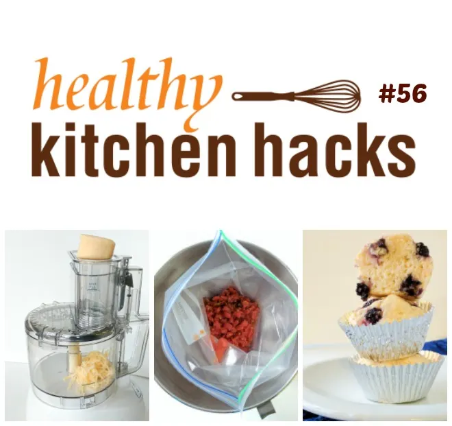Healthy Kitchen Hacks: QUICK TRICK TO CLEAN CHEESE FROM YOUR FOOD PROCESSOR * HOW TO MAKE BEAUTIFUL BERRY MUFFINS * AN EASY WAY TO FILL FREEZER BAGS WITH SOUP | @TspCurry - For more #HealthyKitchenHacks - TeaspoonOfSpice.com