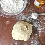 The easiest homemade pizza dough ever - only 3 ingredients and no rising time needed! Recipe and more Healthy Kitchen Hacks at Teaspoonofspice.com