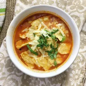 Enjoy turkey with a Tex-Mex twist with this easy to make tortilla soup recipe. Recipe at Teaspoonofspice.com