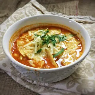 Enjoy turkey with a Tex-Mex twist with this easy to make tortilla soup recipe. Recipe at Teaspoonofspice.com