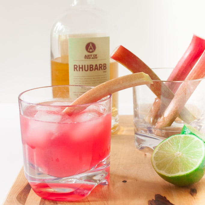 Ruby Rhubarb Ginger Cocktail | @TspCurry