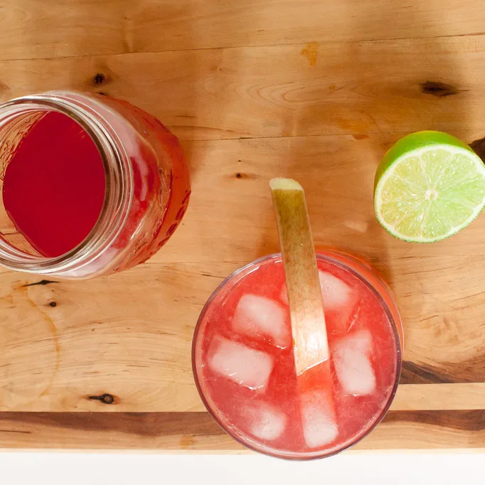 Ruby Rhubarb Ginger Cocktail | @TspCurry