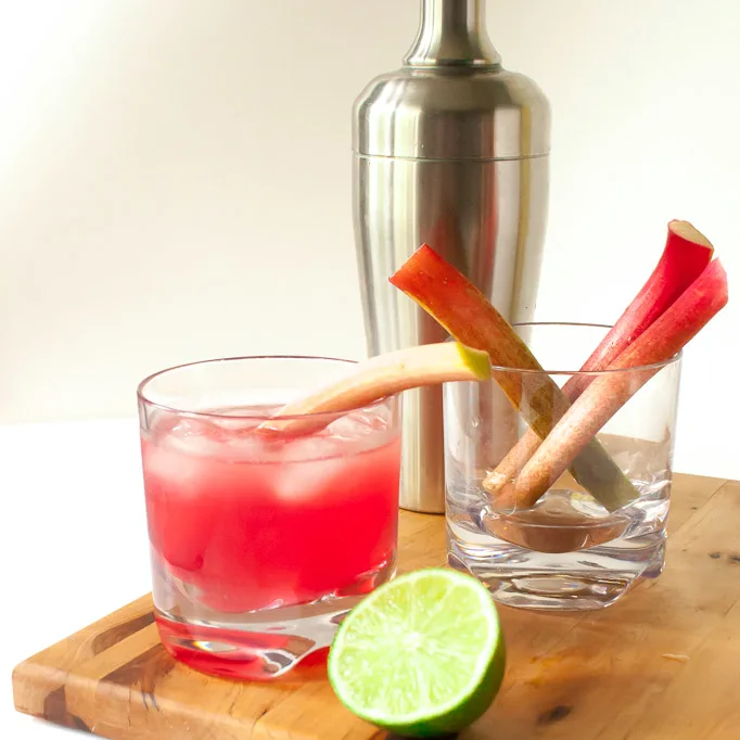 Ruby Rhubarb Ginger Cocktail | @TspCurry