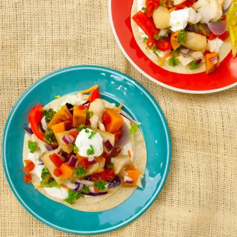 Slow Cooker Fish Tacos with Sweet Potatoes