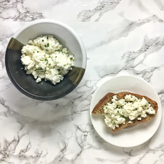 All you need is two ingredients, cheesecloth and 15 minutes to make homemade ricotta! Recipe at Teaspoonofspice.com