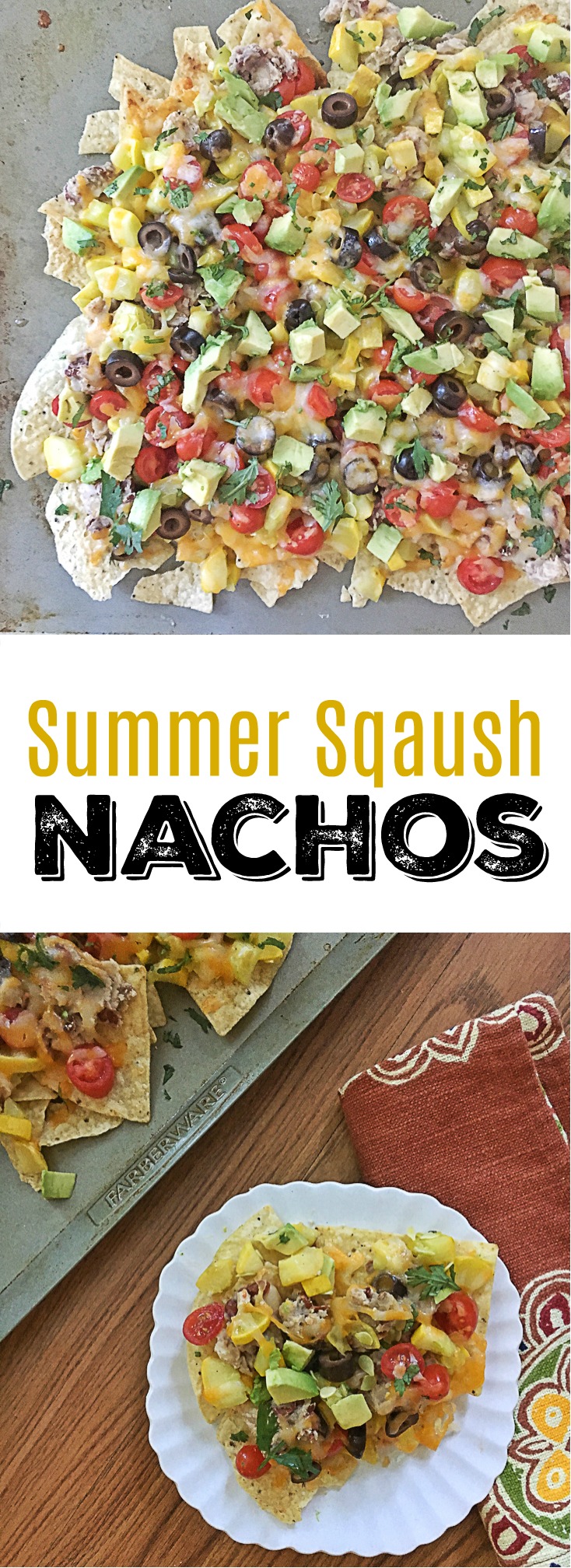 Nachos for breakfast? This dietitian says yes if they're packed with beans and veggies! Summer Squash Nachos recipes at Teaspoonofspice.com
