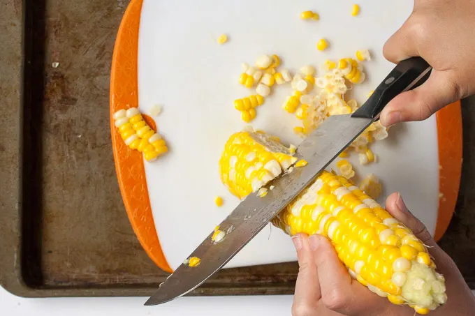 HOW TO CUT CORN OFF THE COB | @TspCurry