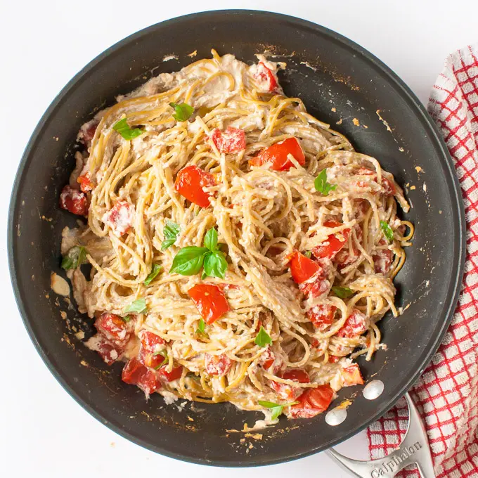 No Drain Pasta for One Pot Dinner | @TspCurry