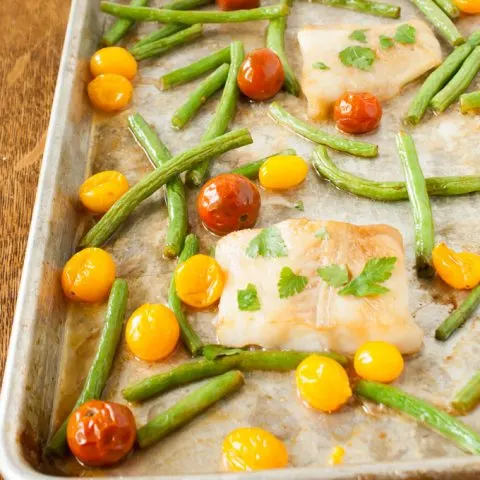 Butter and Soy Sauce Sheet Pan Fish Dinner