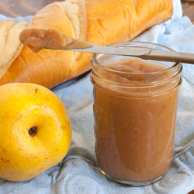 Easy Pear Butter in the Slow Cooker