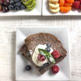 Lighten up your chocolate crepes with fresh fruit and Swerve sweetener. Recipe at Teaspoonofspice.com
