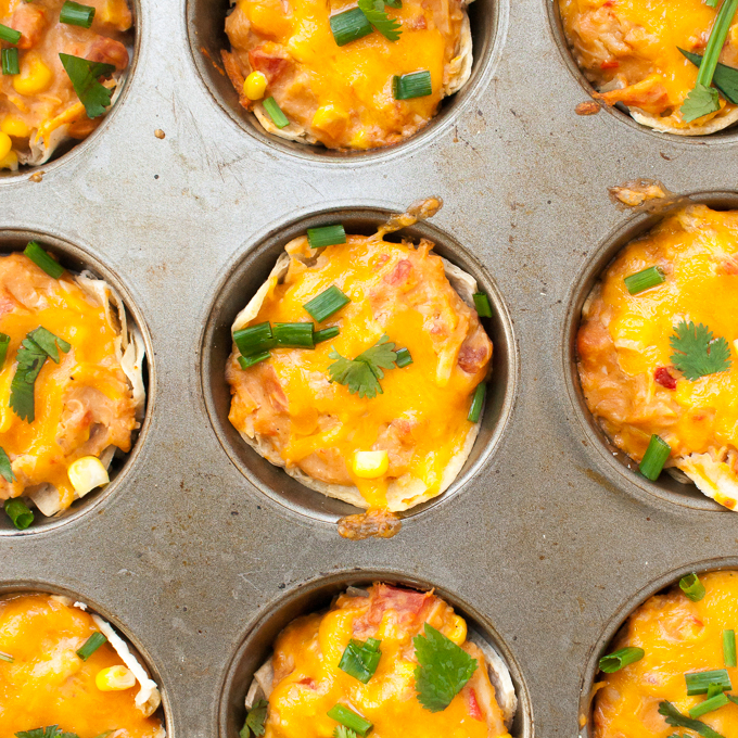 Quick Chicken Taco Cups