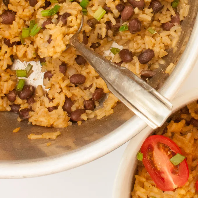 Quick and Easy Mexican Rice and Beans | @TspCurry