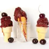 Healthy Cherry Ice Cream | @tspcurry