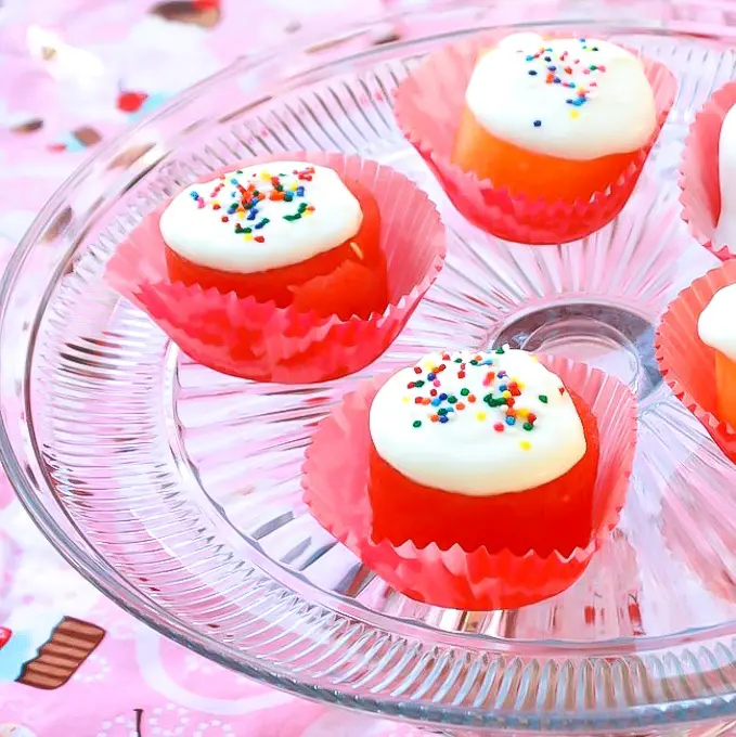 Cantaloupe Watermelon Cupcakes