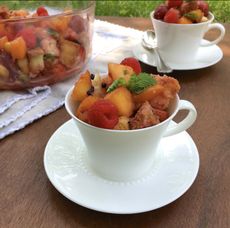 Honey Panzanella Fruit Salad